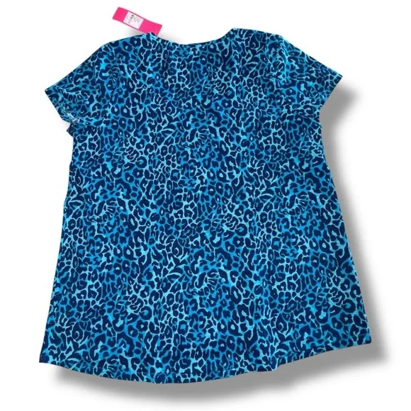 LILLY PULITZER NWT Etta V-Neck Top - My Favorite Spot Oyster Bay Navy XL - Picture 7 of 10